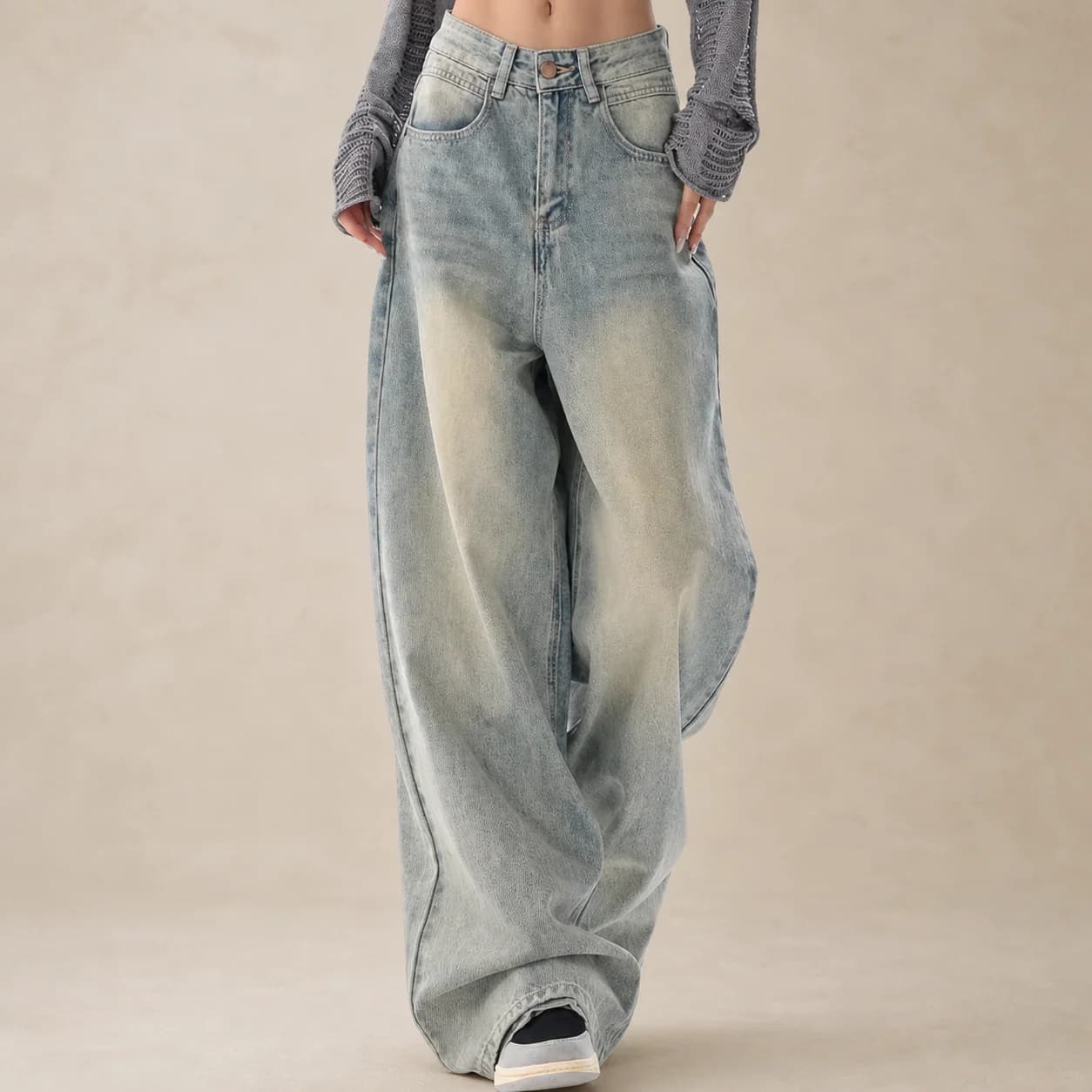 Jean baggy femme taille basse