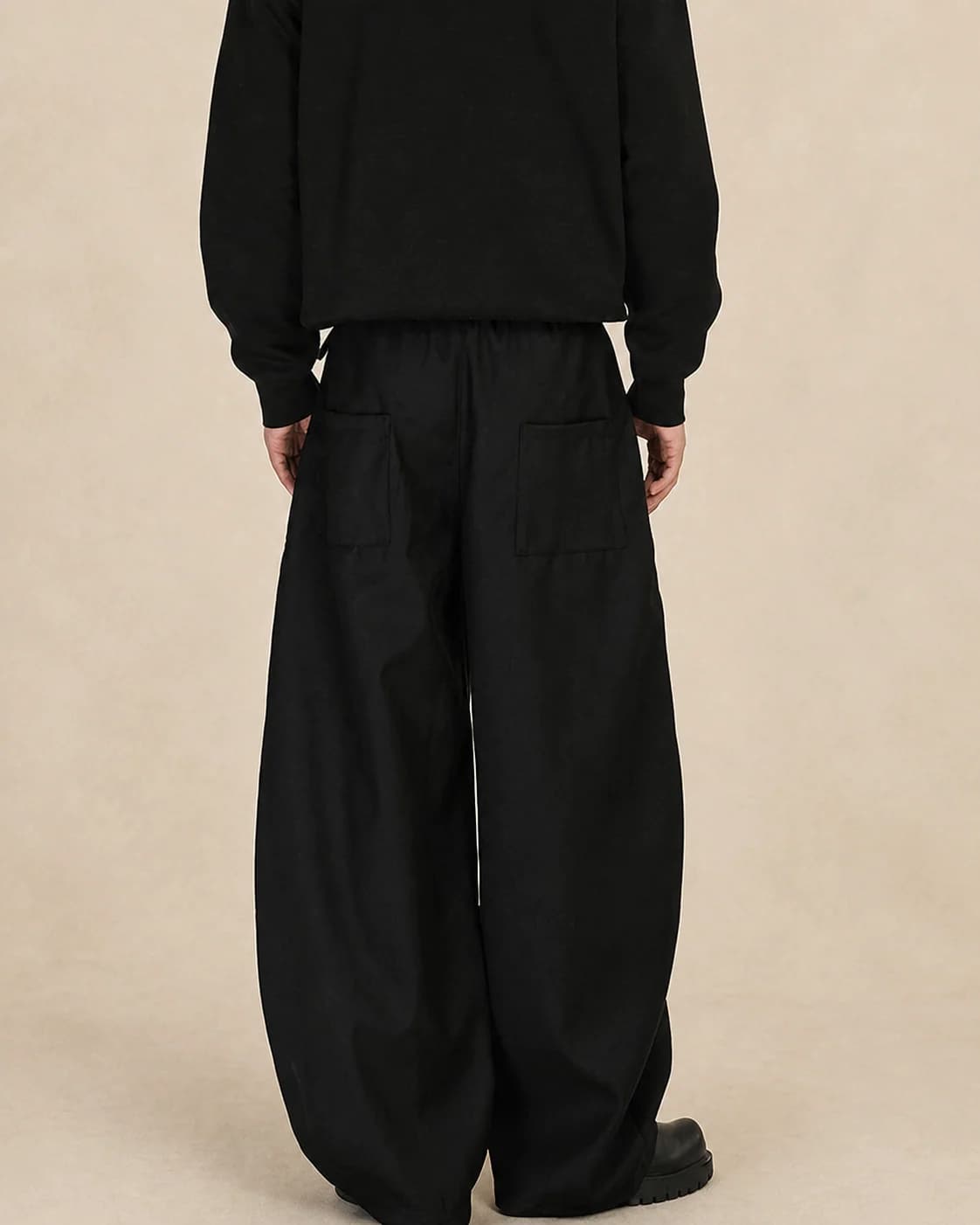 Pantalon homme en twill à jambe large