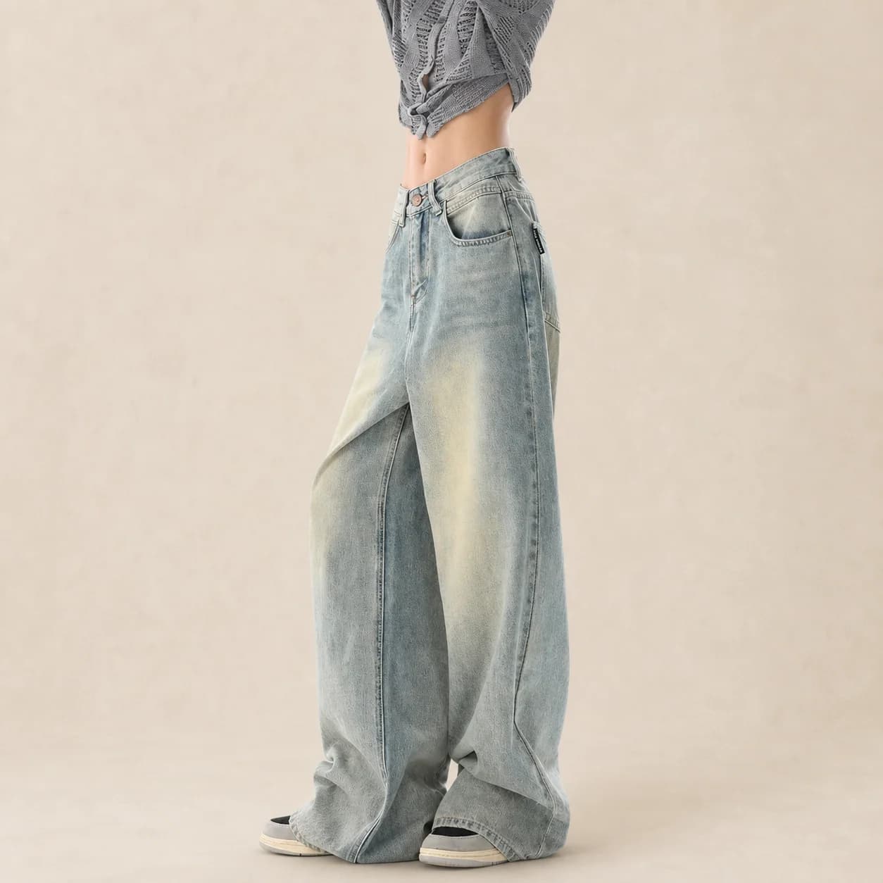 Jean baggy femme taille basse