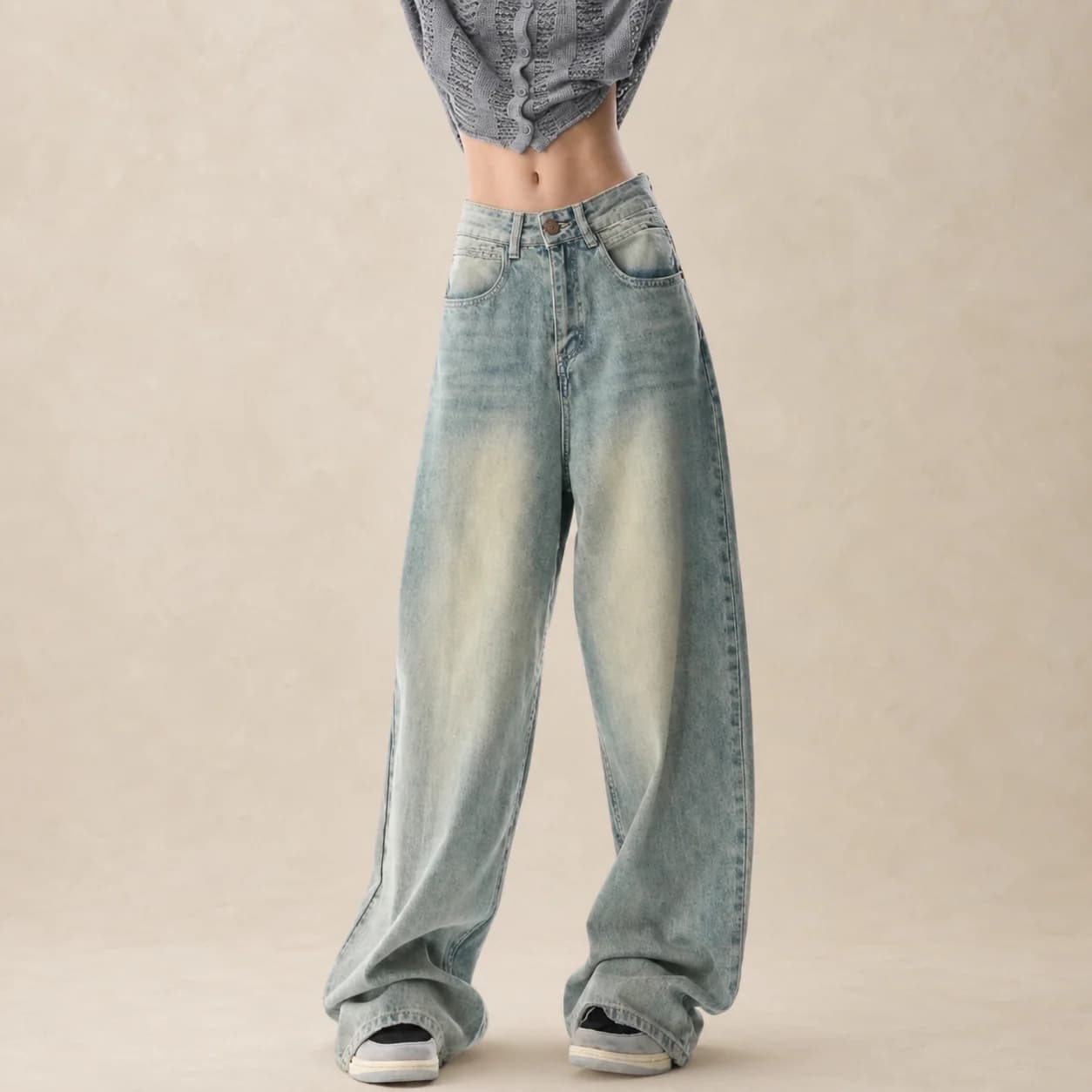Jean baggy femme taille basse
