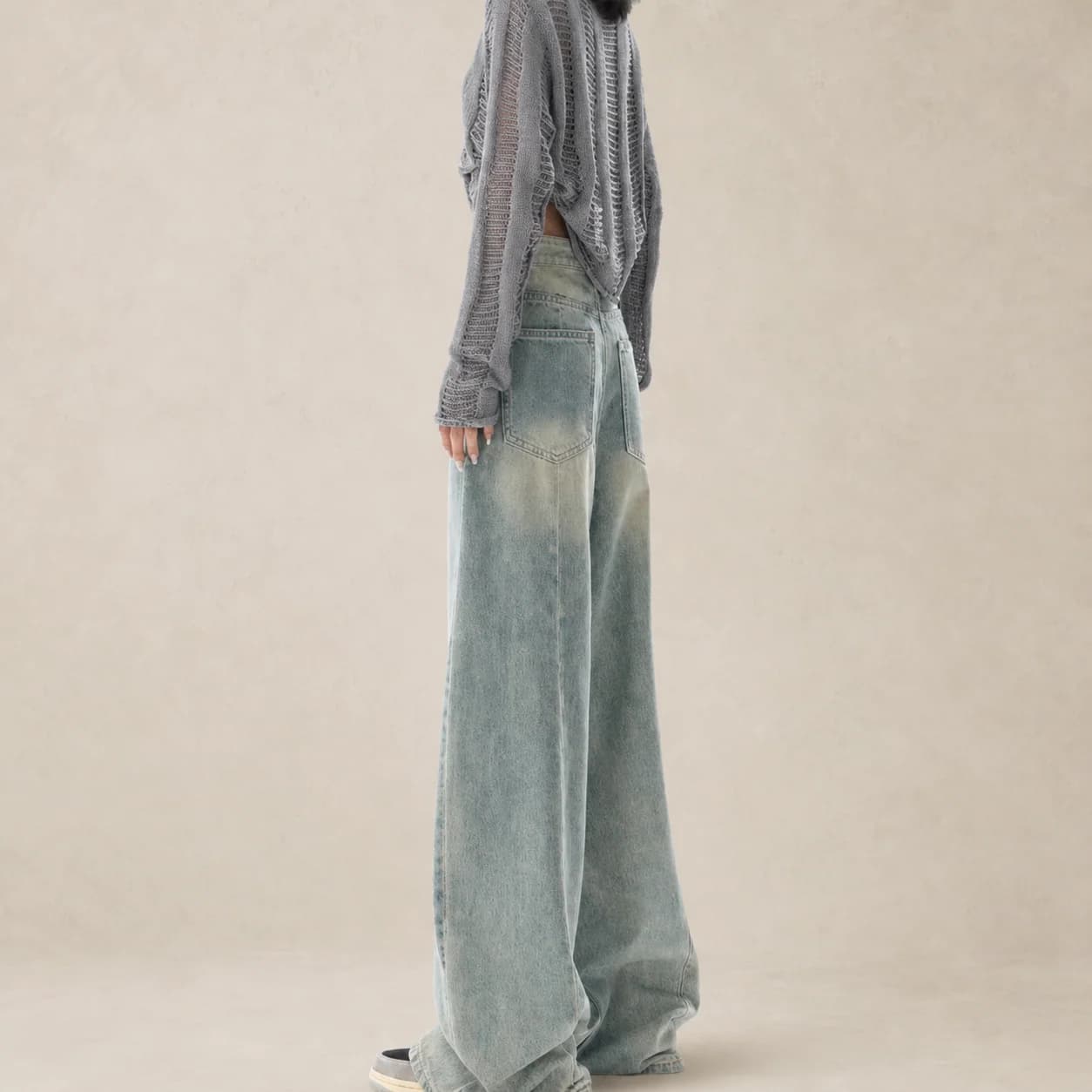 Jean baggy femme taille basse