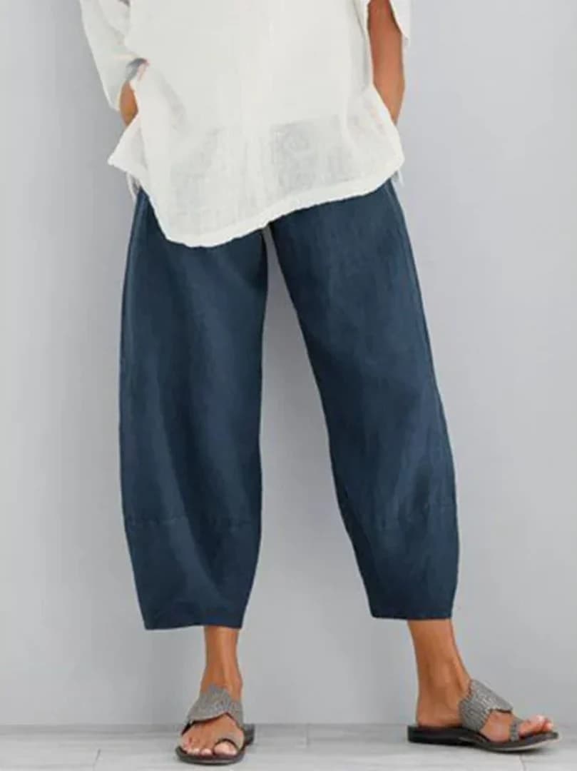 Pantalon en lin femme à coupe fluide
